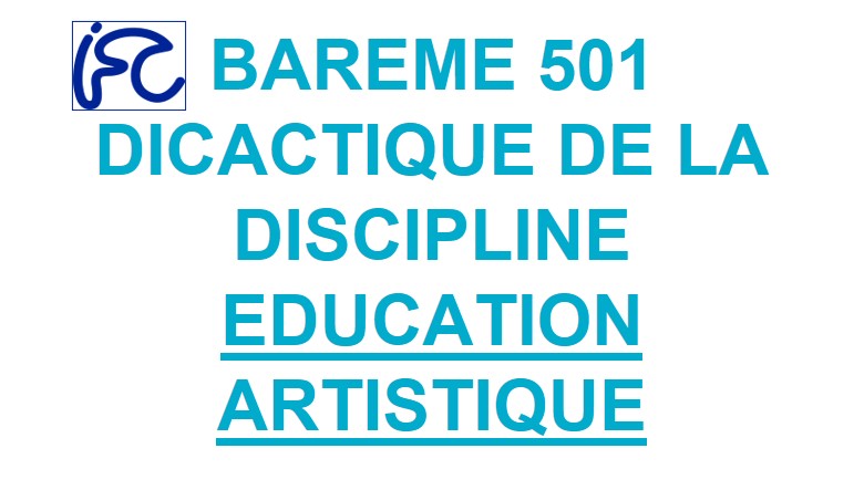B501 – Didactique de la discipline – Education artistique